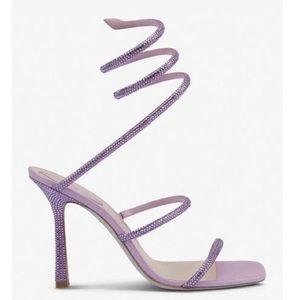 René Caovilla | Cleo Lilac Satin Lavender Strass | Sz 41
